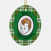 Vintage Redhead Baby's First Christmas Keramik Ornament (Rechts)
