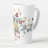 Vintage Redoute Schmetterlings-Garten-Blume Latte Milchtasse (Rechte Ecke)