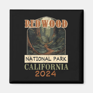 Vintage Redwood National Park California Wandern C Magnet