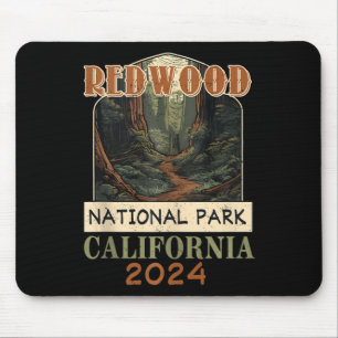 Vintage Redwood National Park California Wandern C Mousepad