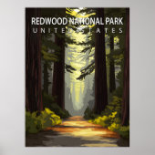 Vintage Redwood National Park – Majestic Forest Poster (Vorne)