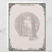 Vintage Redwood Trees Christmas 2009 Letterhead (Vorne/Hinten)