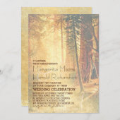 Vintage Redwood Trees Einladung Hochzeitsfeiern (Vorne/Hinten)