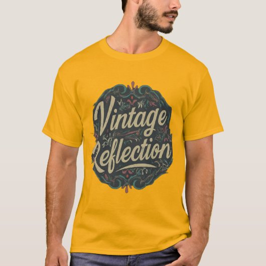 Vintage Reflection Design T-Shirt (Vorderseite)
