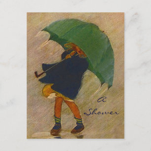 Vintage-Regen-Shower-Party-Ankündigung Einladung