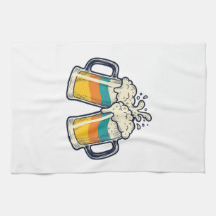 Vintage-Regenbogen-Bierkrug-Prost-Vektor-Shirt_1 Geschirrtuch
