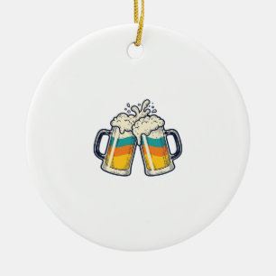 Vintage-Regenbogen-Bierkrug-Prost-Vektor-Shirt_1 Keramik Ornament