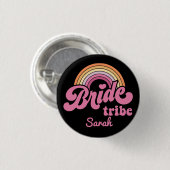 Vintage Regenbogen Birde Tribe Abzeichen Button (Vorne & Hinten)
