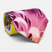 Vintage Regenbogen-Blume und -Vögel Krawatte (Gerollt)