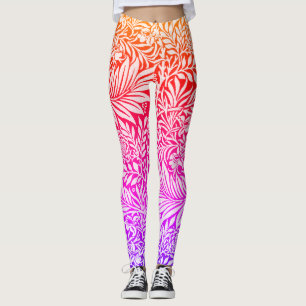 Vintage-Regenbogen-Blumen-Botanik-Muster Leggings