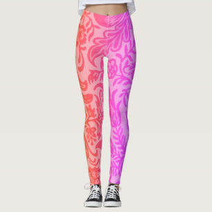 Vintage Regenbogen-Blumen-Botanik-Muster Leggings