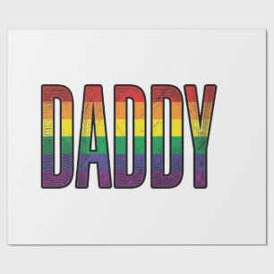Vintage-Regenbogen-Daddy-Pride-Typografie-T-Shirt_ Geschenkpapier