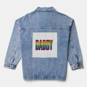 Vintage-Regenbogen-Daddy-Pride-Typografie-T-Shirt_ Jeansjacke
