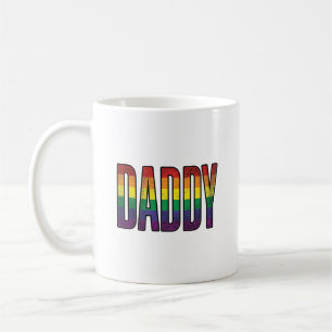 Vintage-Regenbogen-Daddy-Pride-Typografie-T-Shirt_ Kaffeetasse