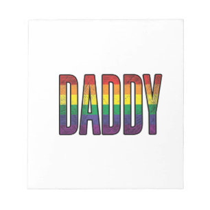 Vintage-Regenbogen-Daddy-Pride-Typografie-T-Shirt_ Notizblock