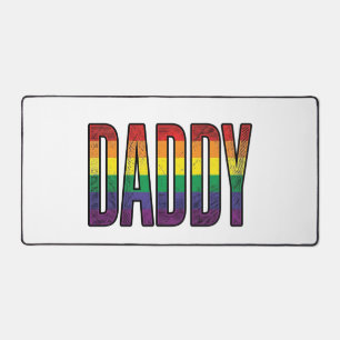 Vintage-Regenbogen-Daddy-Pride-Typografie-T-Shirt_ Schreibtischunterlage