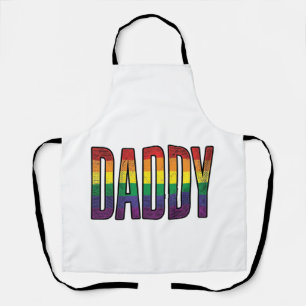 Vintage-Regenbogen-Daddy-Pride-Typografie-T-Shirt_ Schürze