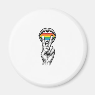 Vintage-Regenbogen-Friedenshand-Stolz-Vektor-Shirt Magnet