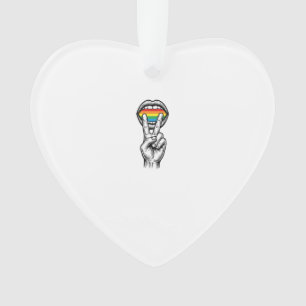 Vintage-Regenbogen-Friedenshand-Stolz-Vektor-Shirt Ornament