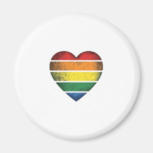 Vintage-Regenbogen-Herz-Pride-Vector-Shirt-Design_ Magnet