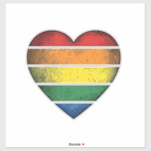 Vintage-Regenbogen-Herz-Stolz-Vektor-Shirt-Design_ Aufkleber