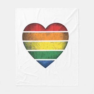 Vintage-Regenbogen-Herz-Stolz-Vektor-Shirt-Design_ Fleecedecke