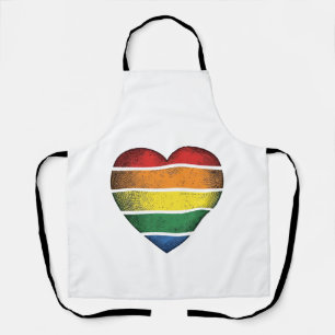 Vintage-Regenbogen-Herz-Stolz-Vektor-Shirt-Design_ Schürze