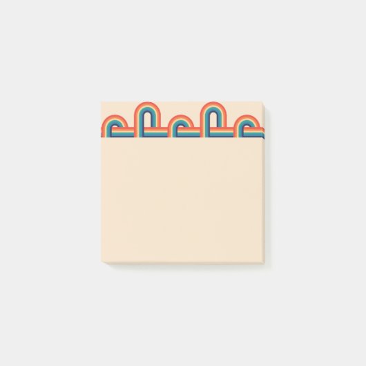 Vintage Regenbogen-Post-it-Notizen Post-it Klebezettel (Vorderseite)