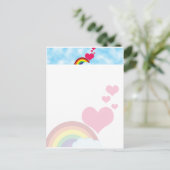 Vintage Regenbogen Postkarte (Stehend Vorderseite)