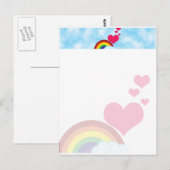 Vintage Regenbogen Postkarte (Vorne/Hinten)