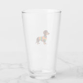 Vintage-Regenbogen-Pullover Dachshund Süßer langer Glas (Rückseite)