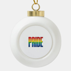 Vintage-Regenbogen-Stolz-Typografie-Shirt-Design_1 Keramik Kugel-Ornament