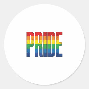 Vintage-Regenbogen-Stolz-Typografie-Shirt-Design_1 Runder Aufkleber