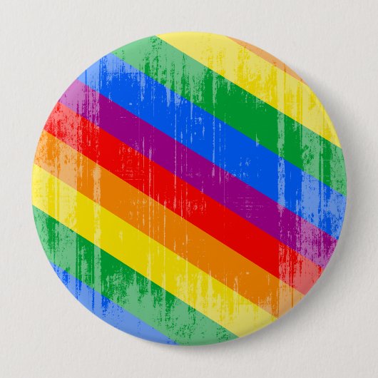 Vintage Regenbogen-Streifen Button (Vorderseite)