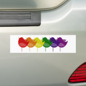 Vintage Regenbogen-Vögel Autoaufkleber (Auf Auto)