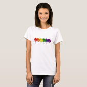 Vintage Regenbogen-Vögel T-Shirt (Vorne ganz)