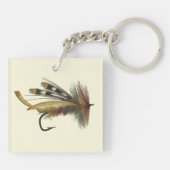 Vintage Regenbogenfliege für den Vater "Fishing Le Schlüsselanhänger (Rückseite)