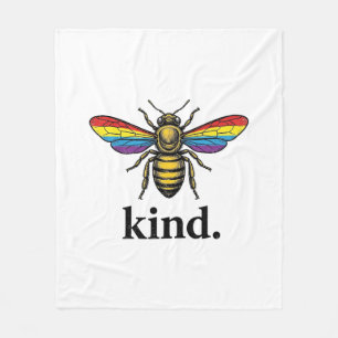 Vintage Regenbogenflügel-Shirt-Design von Kind Bee Fleecedecke