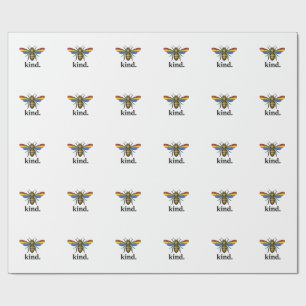 Vintage Regenbogenflügel-Shirt-Design von Kind Bee Geschenkpapier