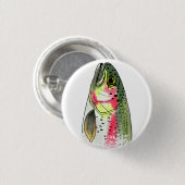 Vintage Regenbogenforelle Button (Vorne & Hinten)