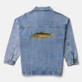 Vintage Regenbogenforelle Denim Jacket Jeansjacke (Rückseite)
