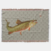 Vintage Regenbogenforelle Fischen Decke (Vorderseite)