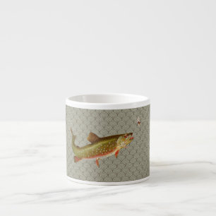 Vintage Regenbogenforelle Fischen Espressotasse
