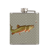 Vintage Regenbogenforelle Fischen Flachmann (Rückseite)