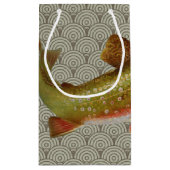 Vintage Regenbogenforelle Fischen Kleine Geschenktüte (Rückseite)