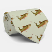 Vintage Regenbogenforelle Fischen Krawatte (Gerollt)
