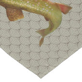 Vintage Regenbogenforelle Fischen Kurzer Tischläufer (Ecke)