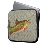 Vintage Regenbogenforelle Fischen Laptopschutzhülle (Vorderseite Links)