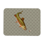 Vintage Regenbogenforelle Fischen Magnet (Horizontal)