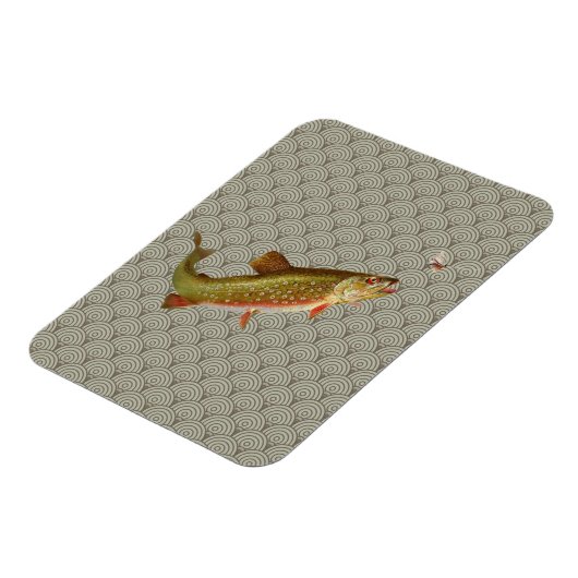 Vintage Regenbogenforelle Fischen Magnet (Linke Seite)
